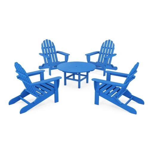 POLYWOOD Classic Folding Adirondack 5-Piece Conversation Group - Image 12