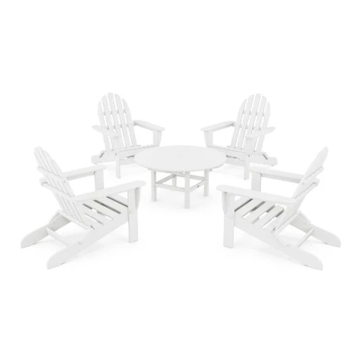 POLYWOOD Classic Folding Adirondack 5-Piece Conversation Group - Image 7