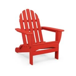POLYWOOD Classic Folding Adirondack Chair -HomeNest Store Classic Folding Adirondack Chair AD5030SR Sunset Red
