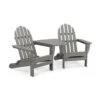POLYWOOD Classic Folding Adirondacks With Connecting Table -HomeNest Store Classic Folding Adirondacks with Connecting Table
