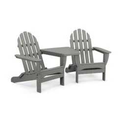 POLYWOOD Classic Folding Adirondacks With Connecting Table