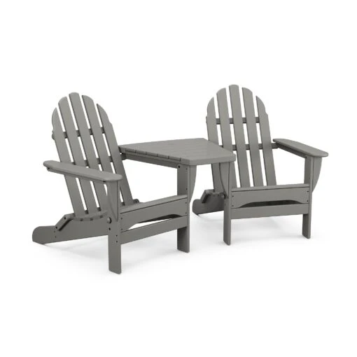POLYWOOD Classic Folding Adirondacks With Connecting Table