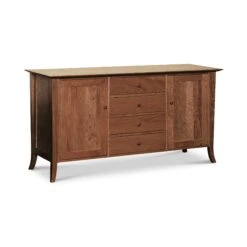 Classic Shaker Flare Leg Large Buffet -HomeNest Store Classic Shaker Flare Leg Large Buffet Natural Walnut 3xo7ww