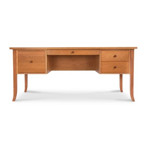 Large Wood Flare Leg Executive Desk - Image 2