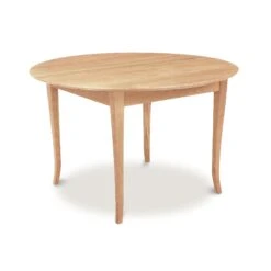 Classic Shaker Flare Leg Round Solid Top Table -HomeNest Store Classic Shaker Flare Leg Round Solid Top Table 42 Inch Natural Maple