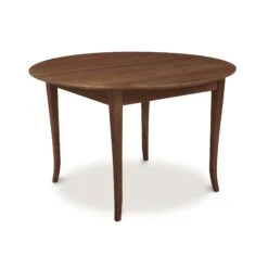 Classic Shaker Flare Leg Round Solid Top Table -HomeNest Store Classic Shaker Flare Leg Round Solid Top Table 42 Inch Natural Walnut