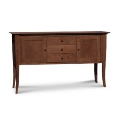 Classic Shaker Flare Leg Small Buffet -HomeNest Store Classic Shaker Flare Leg Small Buffet Natural Walnut