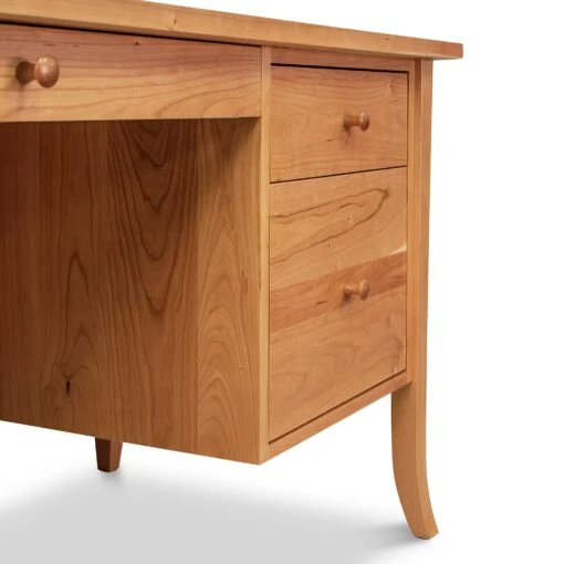 Small Wood Flare Leg Executive Desk - Image 5