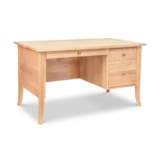 Small Wood Flare Leg Executive Desk - Image 9