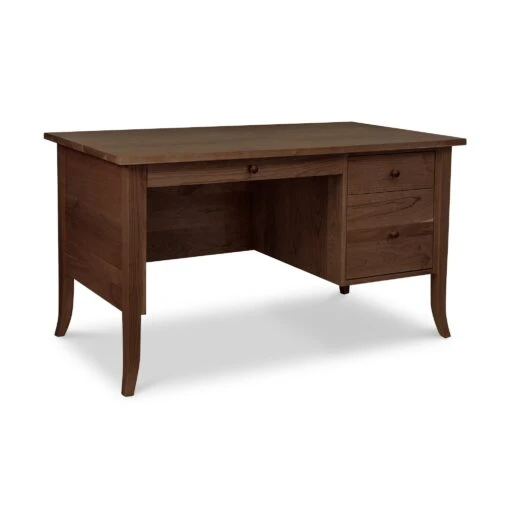 Small Wood Flare Leg Executive Desk - Image 10