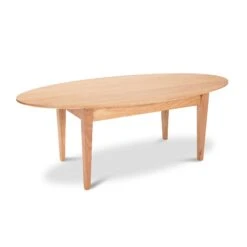 Classic Shaker Oval Coffee Table -HomeNest Store Classic Shaker Oval Coffee Table 24x48 Natural Maple