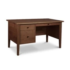 Small Wood Executive Desk -HomeNest Store Classic Shaker Taper Leg Jr Executive Desk Natural Walnut