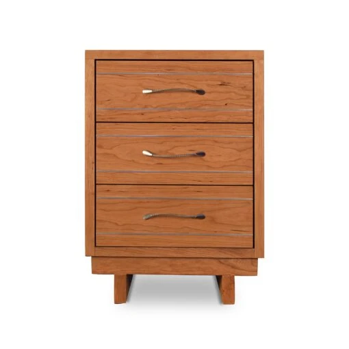 Contemporary Cable 3-Drawer Nightstand - Image 2