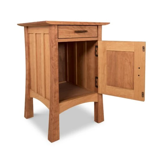 Contemporary Craftsman 1-Drawer Nightstand With Door - Image 4
