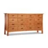 Contemporary Craftsman 13-Drawer Wide Dresser -HomeNest Store Contemporary Craftsman 13 Drawer Dresser