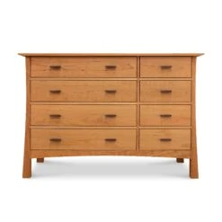 Contemporary Craftsman 8-Drawer Dresser -HomeNest Store Contemporary Craftsman 8 Drawer Dresser Small Drawers Right Natural Cherry