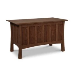 Contemporary Craftsman Blanket Chest -HomeNest Store Contemporary Craftsman Blanket Chest Natural Walnut