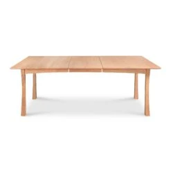 Contemporary Craftsman Extension Dining Table -HomeNest Store Contemporary Craftsman Extension Dining Table 40x60 1Ext Natural Maple