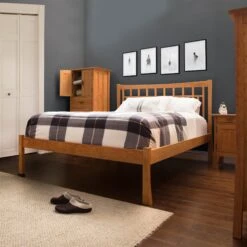 Contemporary Craftsman Low Footboard Bed -HomeNest Store Contemporary Craftsman Low Footboard Bed Life 2