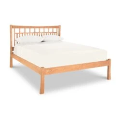 Contemporary Craftsman Low Footboard Bed -HomeNest Store Contemporary Craftsman Low Footboard Bed Queen Natural Maple