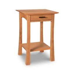 Contemporary Craftsman 1-Drawer Open Shelf Nightstand