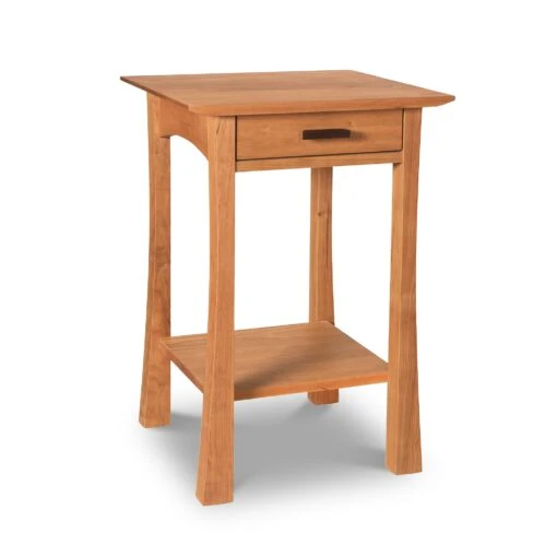 Contemporary Craftsman 1-Drawer Open Shelf Nightstand