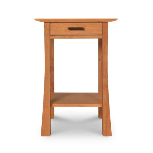 Contemporary Craftsman 1-Drawer Open Shelf Nightstand - Image 2