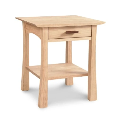 Contemporary Craftsman 1-Drawer Open Shelf Nightstand - Image 10