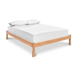 Contemporary Craftsman Studio-Style Platform Bed -HomeNest Store Contemporary Craftsman Studio Style Platform Bed Queen Natural Maple