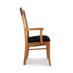 Contemporary Shaker Chair -HomeNest Store Contemporary Shaker Dining Arm Chair with Black Seat 2
