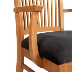 Contemporary Shaker Chair -HomeNest Store Contemporary Shaker Dining Arm Chair with Black Seat 4