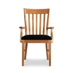 Country Shaker Chair -HomeNest Store Country Shaker Dining Arm Chair with Black Seat 1