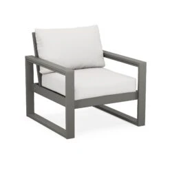 POLYWOOD EDGE Club Chair -HomeNest Store EDGE Club Chair 4601 GY152939 Slate Grey Natural Linen