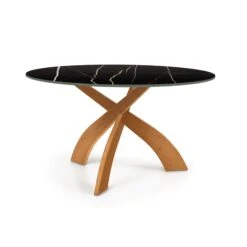 Entwine Round Sintered Stone Top Table