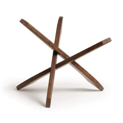 Entwine Round Coffee Table -HomeNest Store Entwine Walnut Round Glass Top Coffee Table 2
