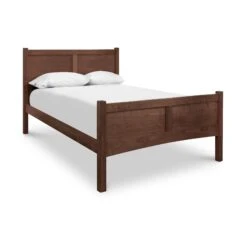 Essex High Footboard Bed -HomeNest Store Essex Panel Bed 48 High Natural Walnut