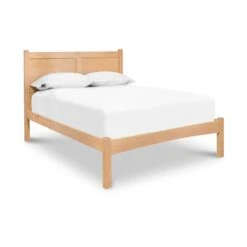 Essex Low Footboard Bed -HomeNest Store Essex Panel Bed Low Footboard Queen 48 High Natural Maple