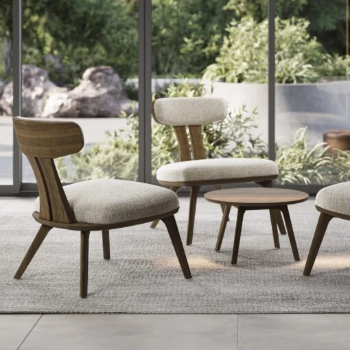 Estelle Walnut Lounge Chair - Image 5