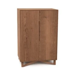 Exeter Bar Cabinet -HomeNest Store Exeter Cherry Bar Cabinet Saddle Cherry