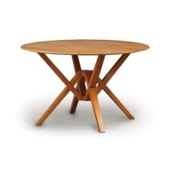 Exeter Round Solid Top Dining Table -HomeNest Store Exeter Cherry Round Table 48 Inch Autumn Cherry