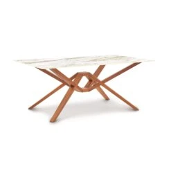Exeter Sintered Stone Top Table -HomeNest Store Exeter Sintered Stone Top Table 42x72 Natural Cherry Macchia Vecchia