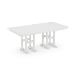 POLYWOOD Farmhouse 37" X 72" Dining Table -HomeNest Store FDT3772WH White