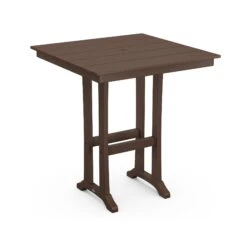 POLYWOOD Farmhouse Trestle 37" Bar Table -HomeNest Store Farmhouse Trestle 37 Inch Bar Table PLB81 T1L1MA Mahogany