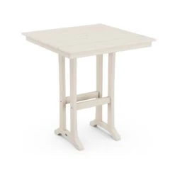 POLYWOOD Farmhouse Trestle 37" Bar Table -HomeNest Store Farmhouse Trestle 37 Inch Bar Table PLB81 T1L1SA Sand