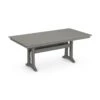 POLYWOOD Farmhouse Trestle 37" X 72" Dining Table -HomeNest Store Farmhouse Trestle 37x72 Dining Table