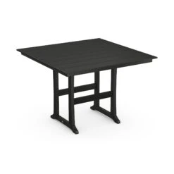 POLYWOOD Farmhouse Trestle 59" Bar Table -HomeNest Store Farmhouse Trestle 59 Inch Bar Table PLB85 T1L1BL Black