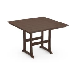 POLYWOOD Farmhouse Trestle 59" Bar Table -HomeNest Store Farmhouse Trestle 59 Inch Bar Table PLB85 T1L1MA Mahogany
