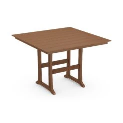 POLYWOOD Farmhouse Trestle 59" Bar Table -HomeNest Store Farmhouse Trestle 59 Inch Bar Table PLB85 T1L1TE Teak