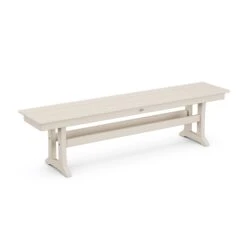 POLYWOOD Farmhouse Trestle 65" Bench -HomeNest Store Farmhouse Trestle 65 Inch Bench PL36 T1L1SA Sand