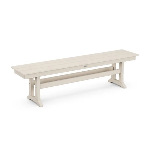 POLYWOOD Farmhouse Trestle 65" Bench - Image 7